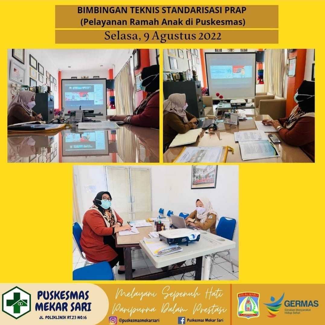 BIMBINGAN TEKNIS STANDARISASI PRAP (PELAYANAN RAMAH ANAK DI PUSKESMAS)