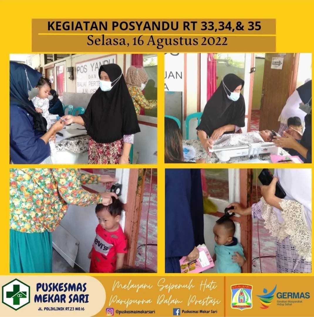 KEGIATAN POSYANDU RT 33, 34 DAN 35