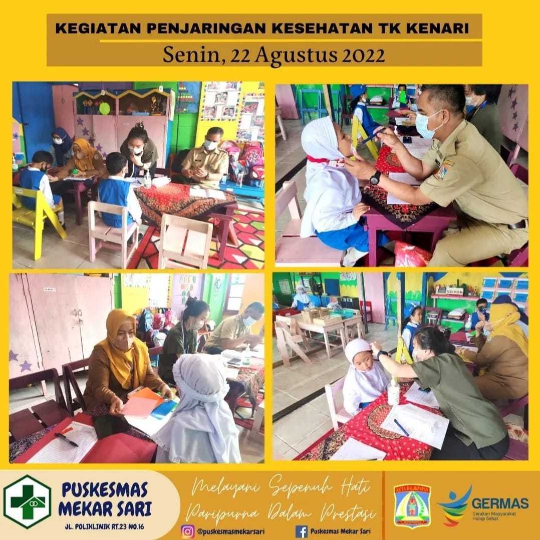 KEGIATAN PENJARINGAN KESEHATAN TK KENARI