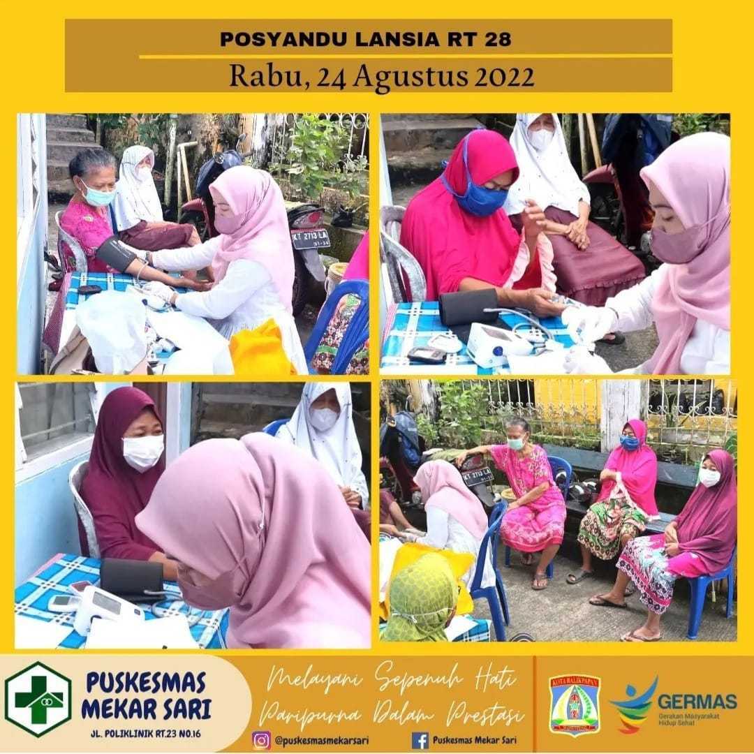 POSYANDU LANSIA RT 28 KELURAHAN MEKAR SARI